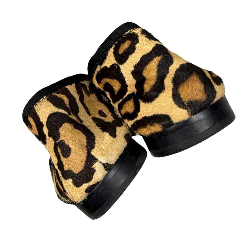 Sam Edelman Lorenzo Leopard Brahma Hair Chain Loafers - Picture 4 of 7